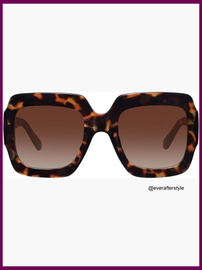 Oversized Square Sunglasses Uv400 Protection Lightweight Retro Shades